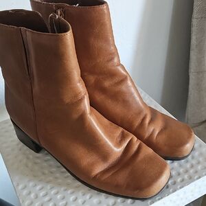 Madeline Stuart Tan Ankle Booties